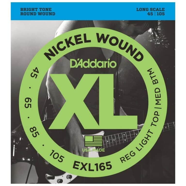 D'Addario EXL165 45105 Regular Light Top/Medium Bottom Long Scale XL